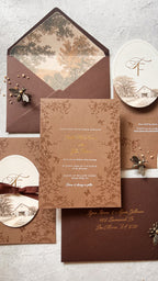Rustic country side wedding invites