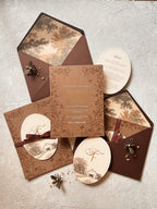 Rustic country side wedding invites